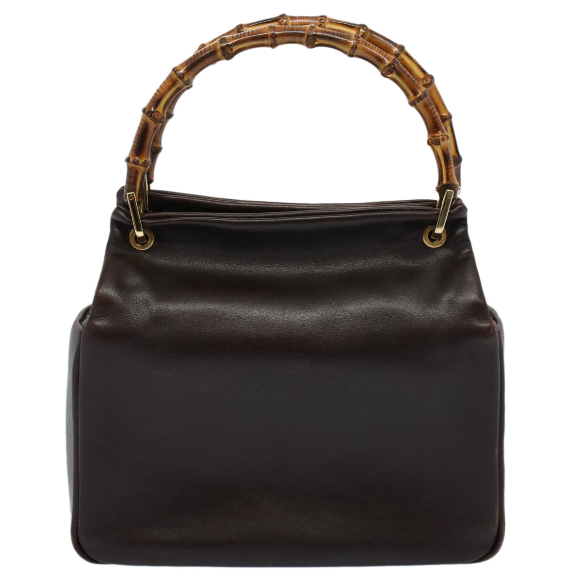 GUCCI Bamboo Hand Bag Leather Brown 000 0580 3444 58413
