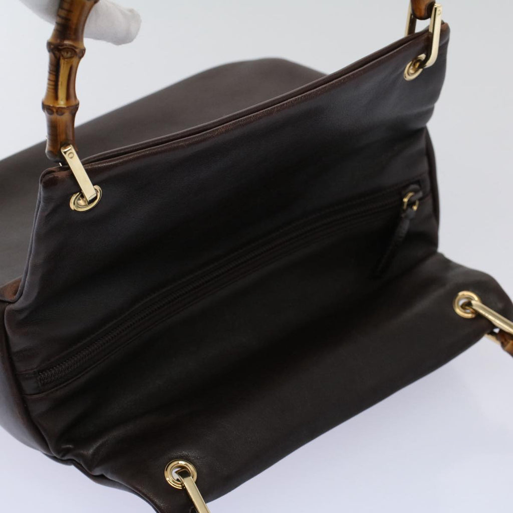 GUCCI Bamboo Hand Bag Leather Brown 000 0580 3444 58413