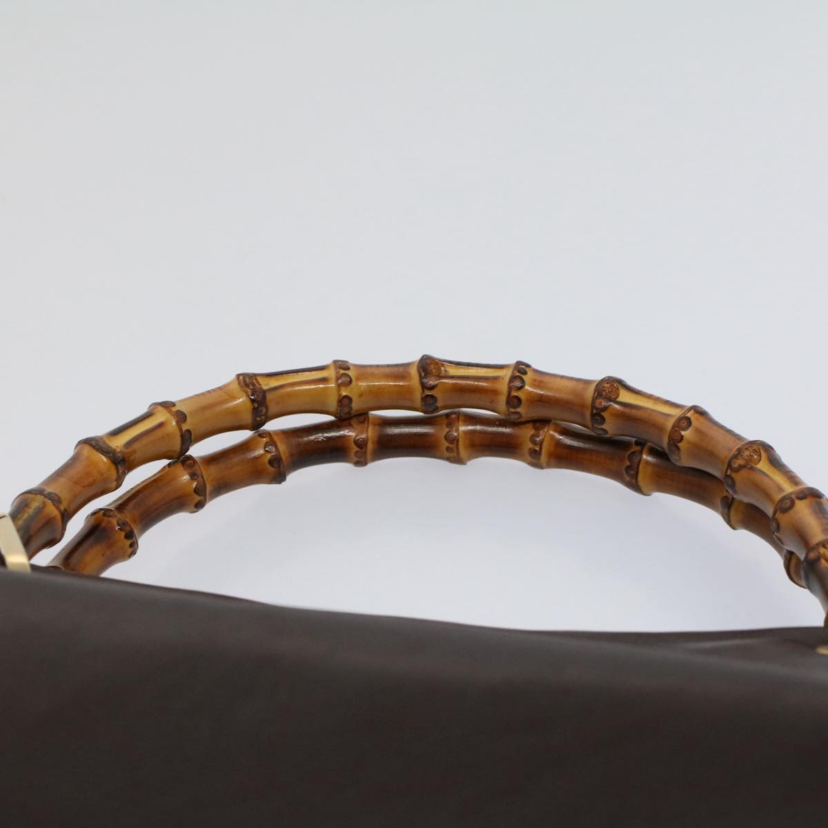 GUCCI Bamboo Hand Bag Leather Brown 000 0580 3444 58413