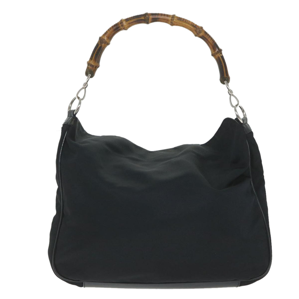 GUCCI Bamboo Hand Bag Nylon 2way Brown 001 2058 1577 58414
