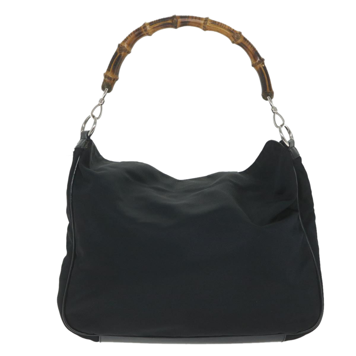 GUCCI Bamboo Hand Bag Nylon 2way Brown 001 2058 1577 58414