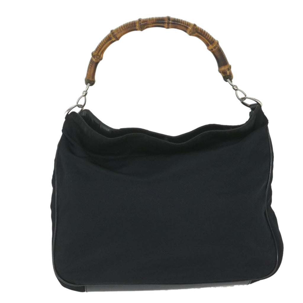 GUCCI Bamboo Hand Bag Nylon 2way Brown 001 2058 1577 58414