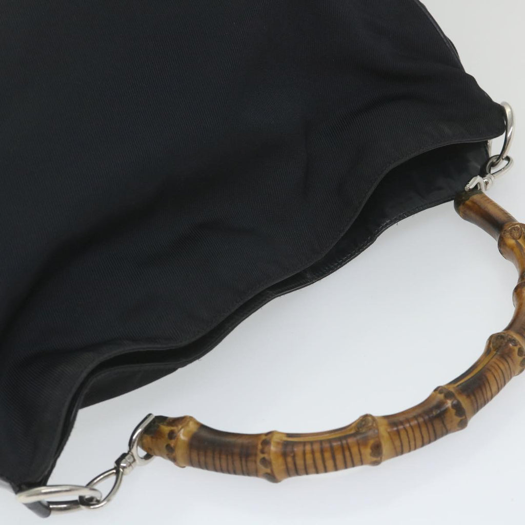 GUCCI Bamboo Hand Bag Nylon 2way Brown 001 2058 1577 58414