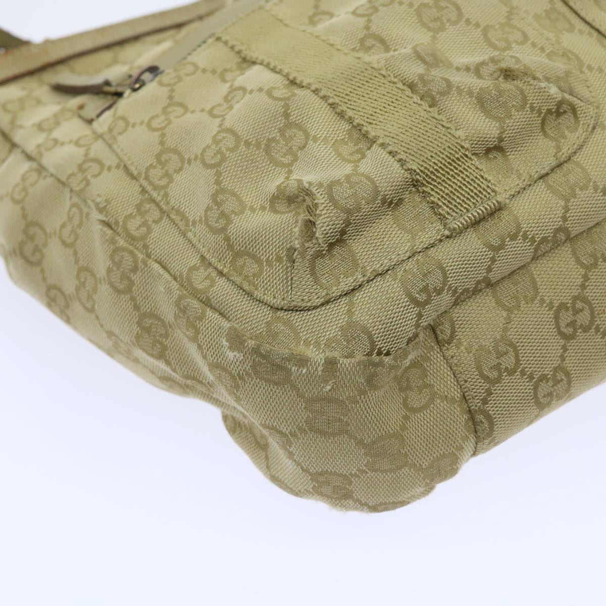 GUCCI GG Canvas Shoulder Bag Beige 90762 58417