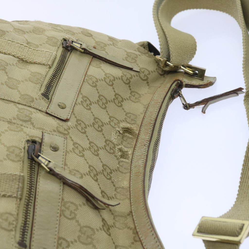 GUCCI GG Canvas Shoulder Bag Beige 90762 58417