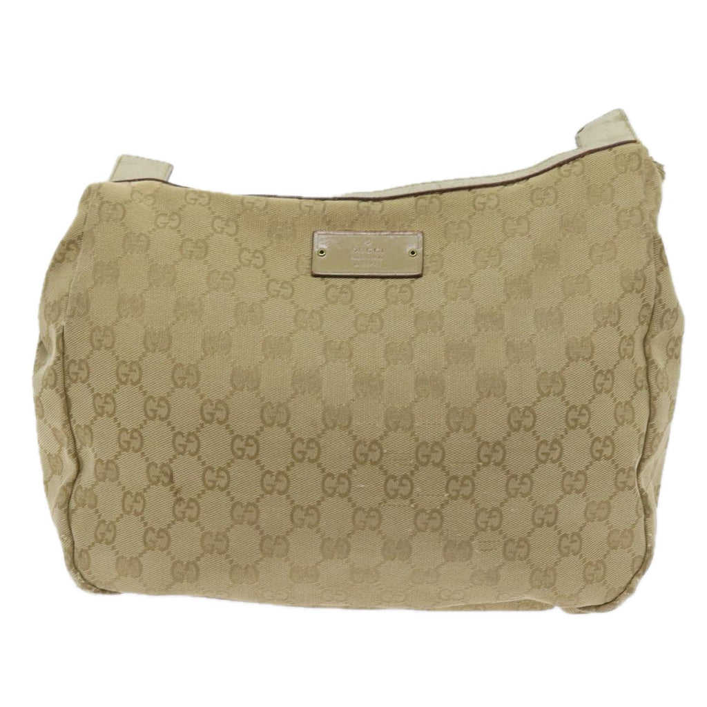 GUCCI GG Canvas Shoulder Bag Beige 90762 58417