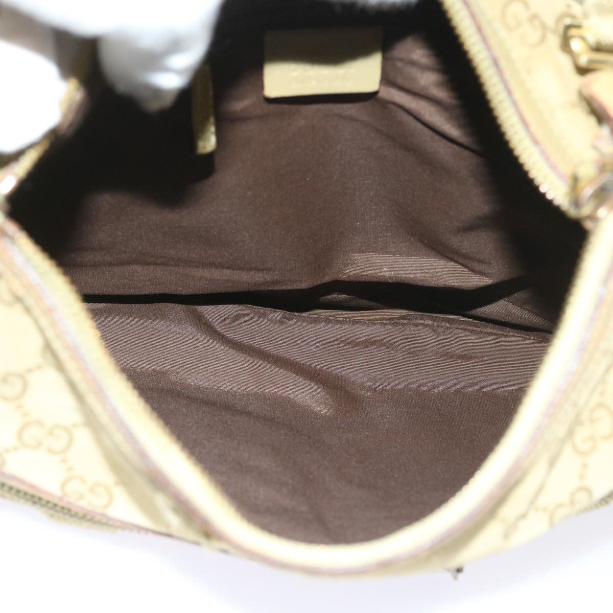 GUCCI GG Canvas Shoulder Bag Beige 90762 58417