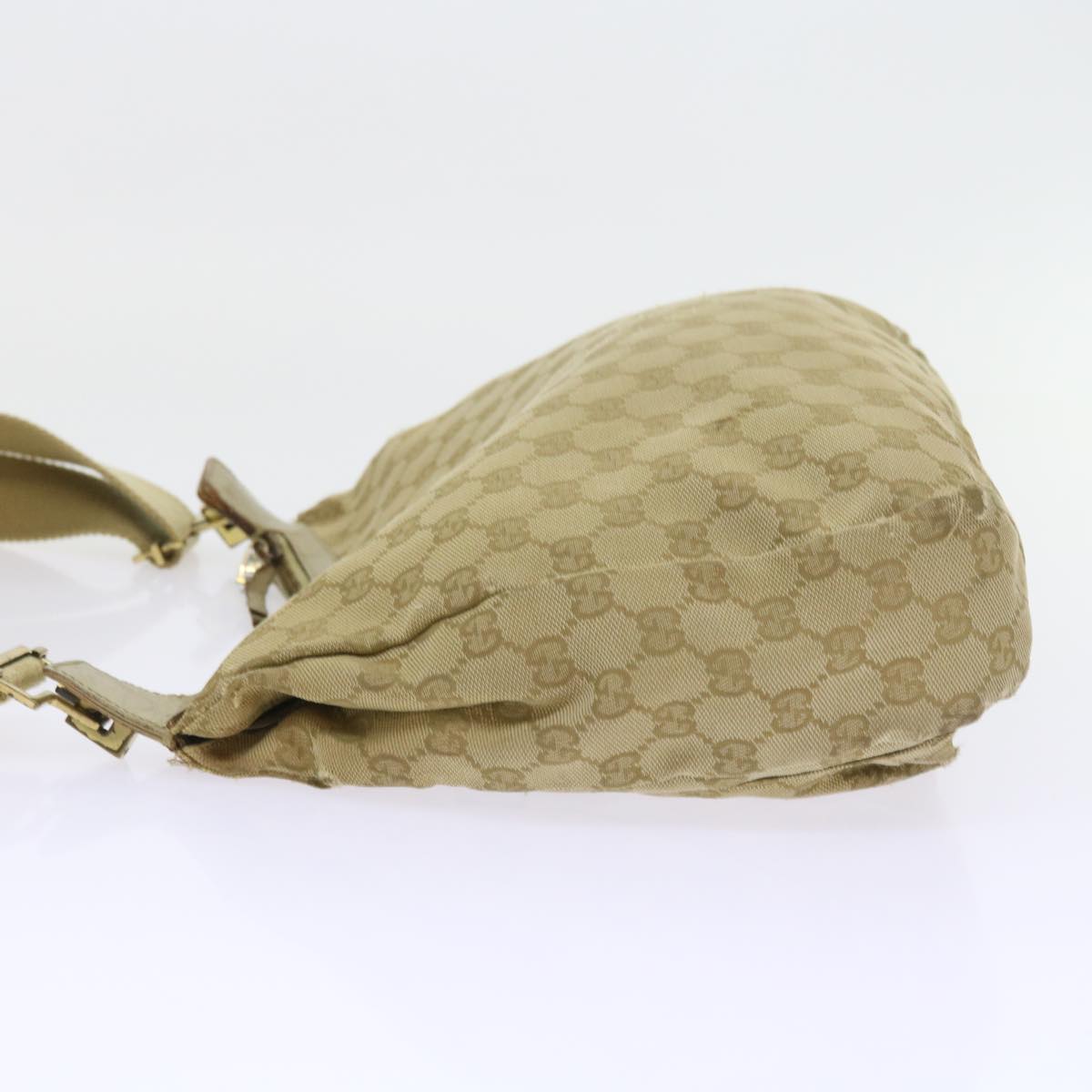 GUCCI GG Canvas Shoulder Bag Beige 90762 58417