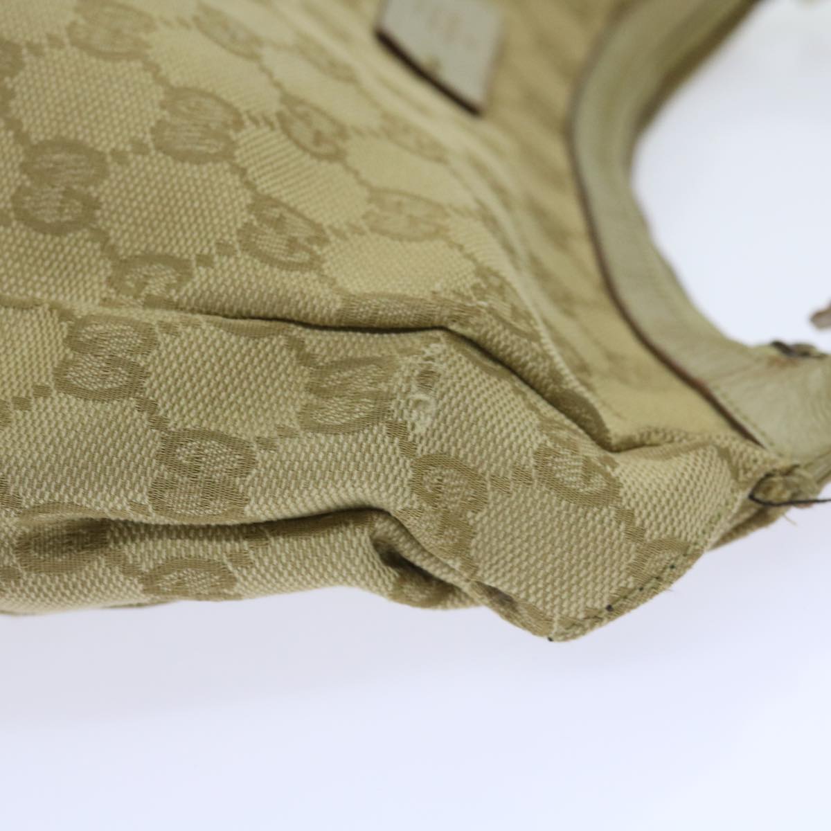 GUCCI GG Canvas Shoulder Bag Beige 90762 58417