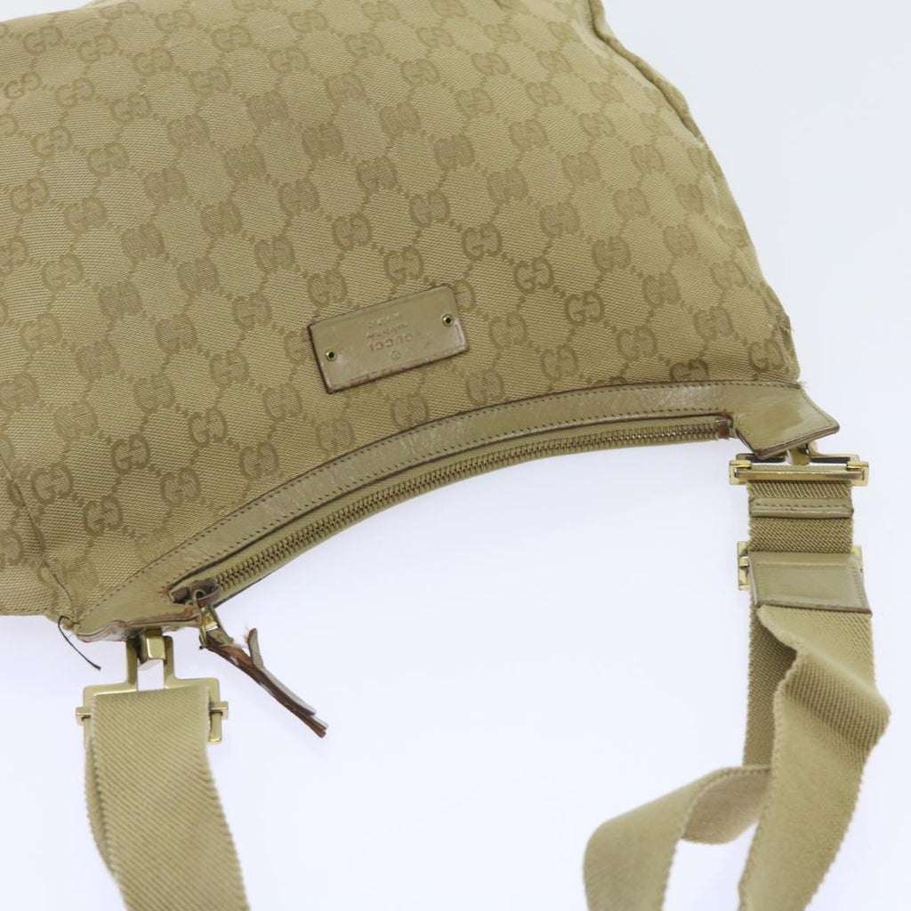 GUCCI GG Canvas Shoulder Bag Beige 90762 58417