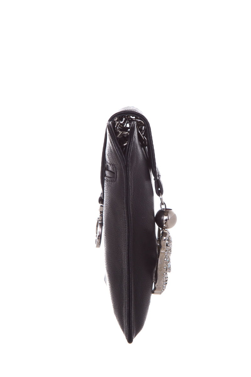 Thale Blanc Black Embellished Pouch Cross-Body