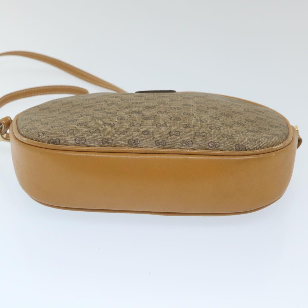 GUCCI Micro GG Canvas Shoulder Bag PVC Leather Beige 58442