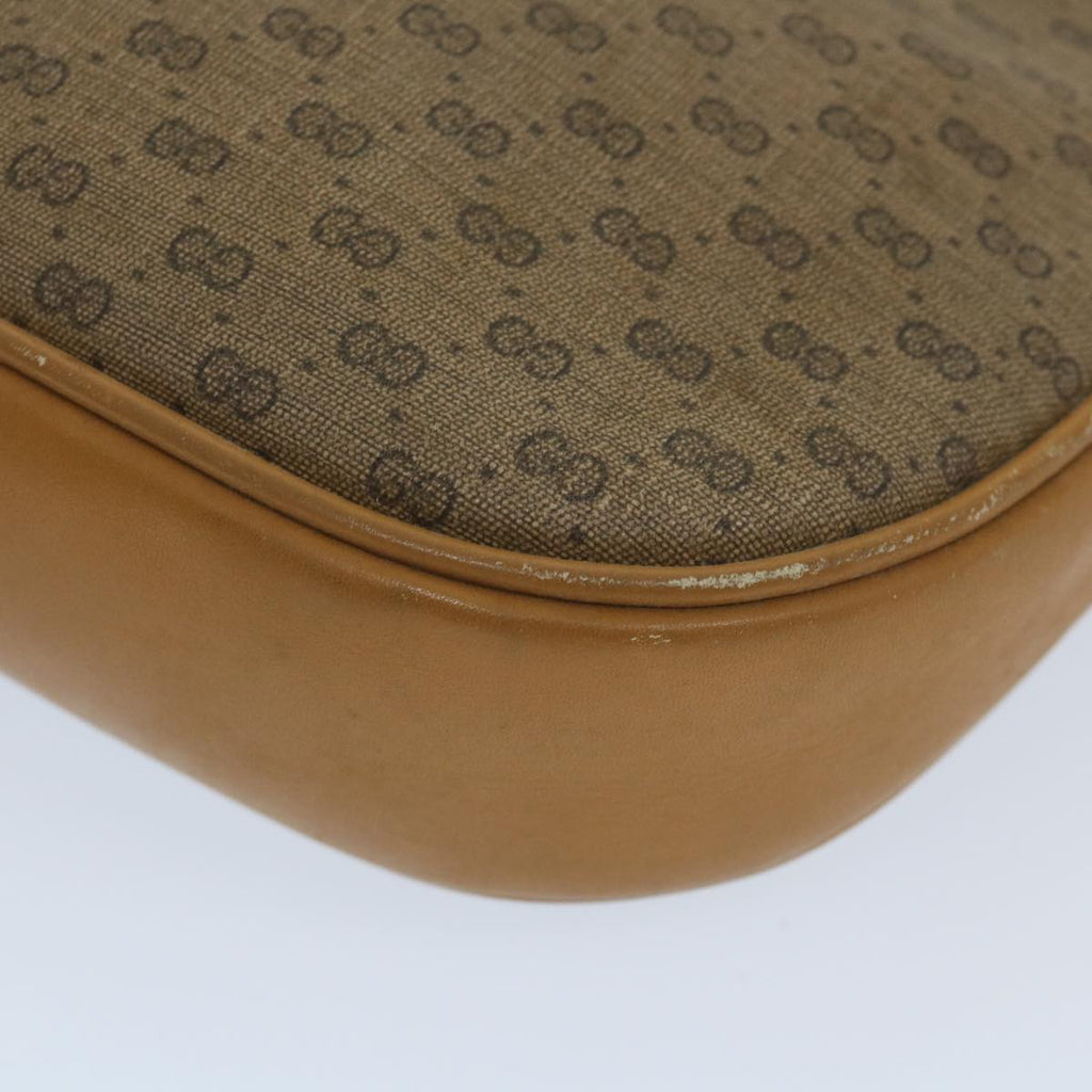 GUCCI Micro GG Canvas Shoulder Bag PVC Leather Beige 58442
