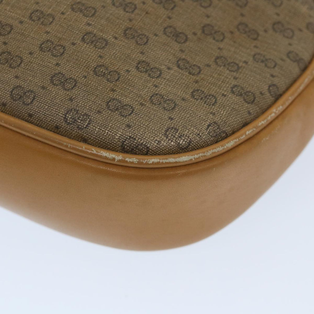 GUCCI Micro GG Canvas Shoulder Bag PVC Leather Beige 58442