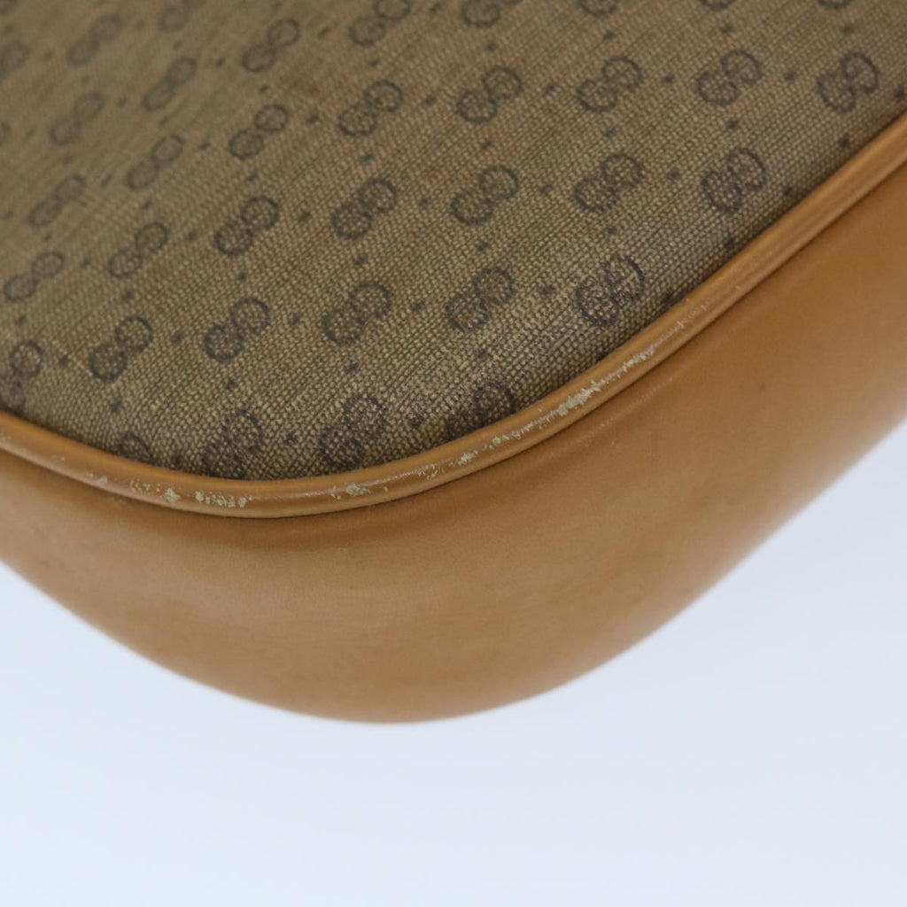 GUCCI Micro GG Canvas Shoulder Bag PVC Leather Beige 58442