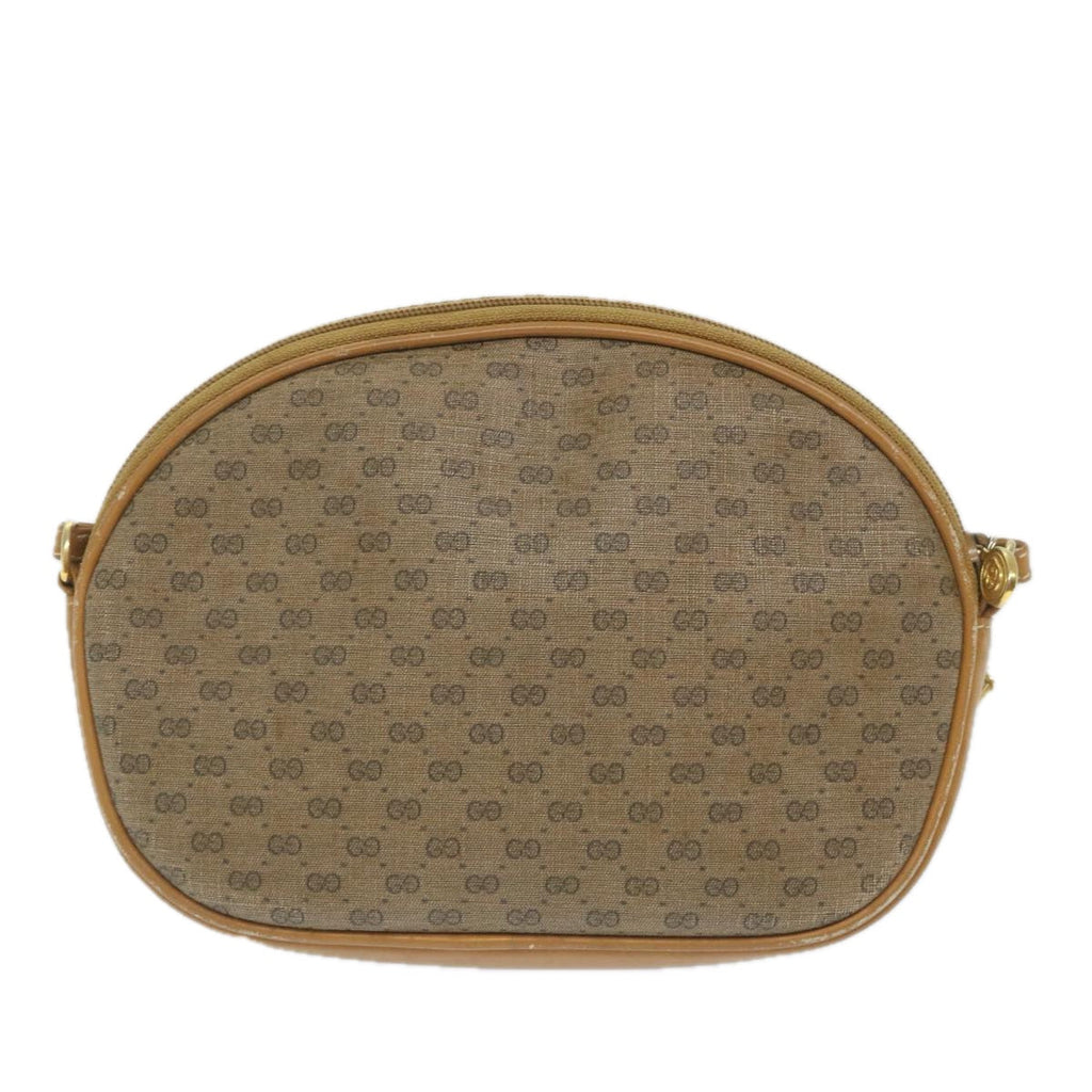 GUCCI Micro GG Canvas Shoulder Bag PVC Leather Beige 58442