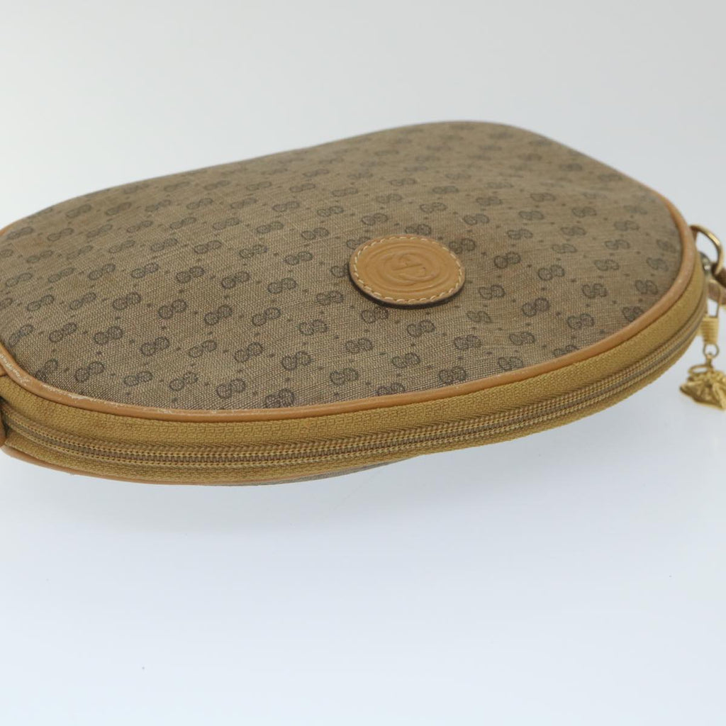 GUCCI Micro GG Canvas Shoulder Bag PVC Leather Beige 58442