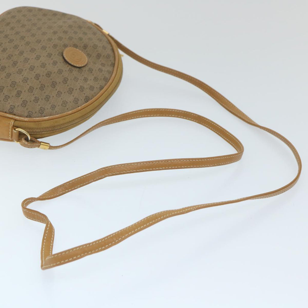 GUCCI Micro GG Canvas Shoulder Bag PVC Leather Beige 58442