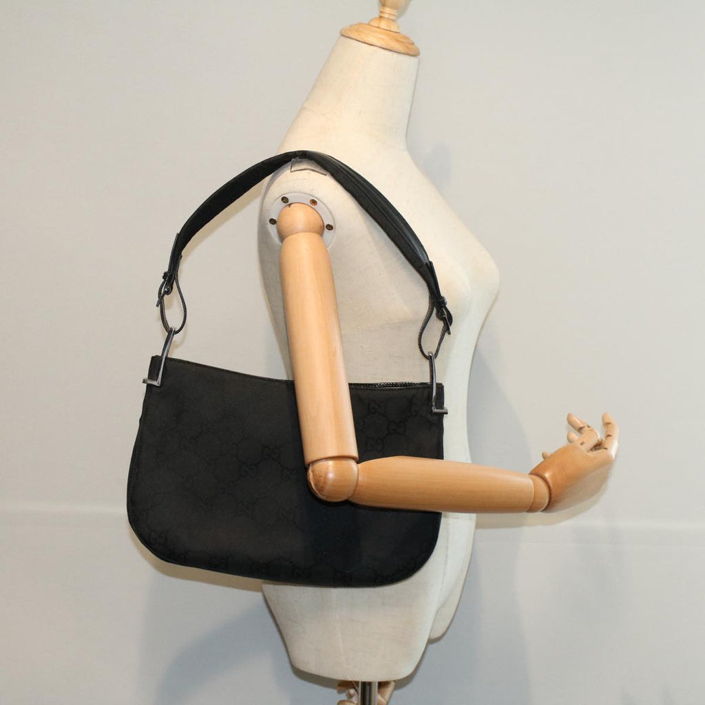 GUCCI GG Canvas Shoulder Bag Black 001 3193 002113 58479