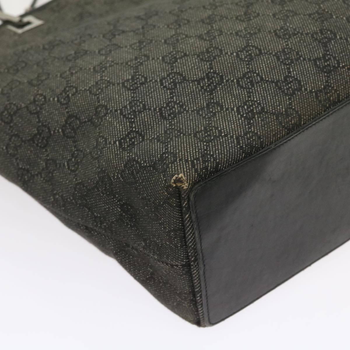 GUCCI GG Canvas Tote Bag Gray 31243 58485