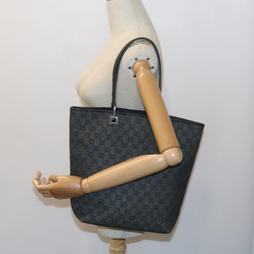 GUCCI GG Canvas Tote Bag Gray 31243 58485