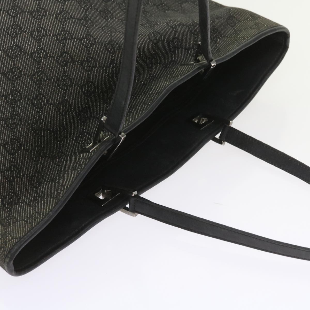 GUCCI GG Canvas Tote Bag Gray 31243 58485