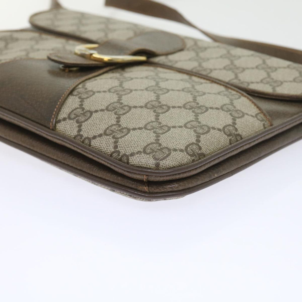 GUCCI GG Supreme Shoulder Bag PVC Leather Beige 58524