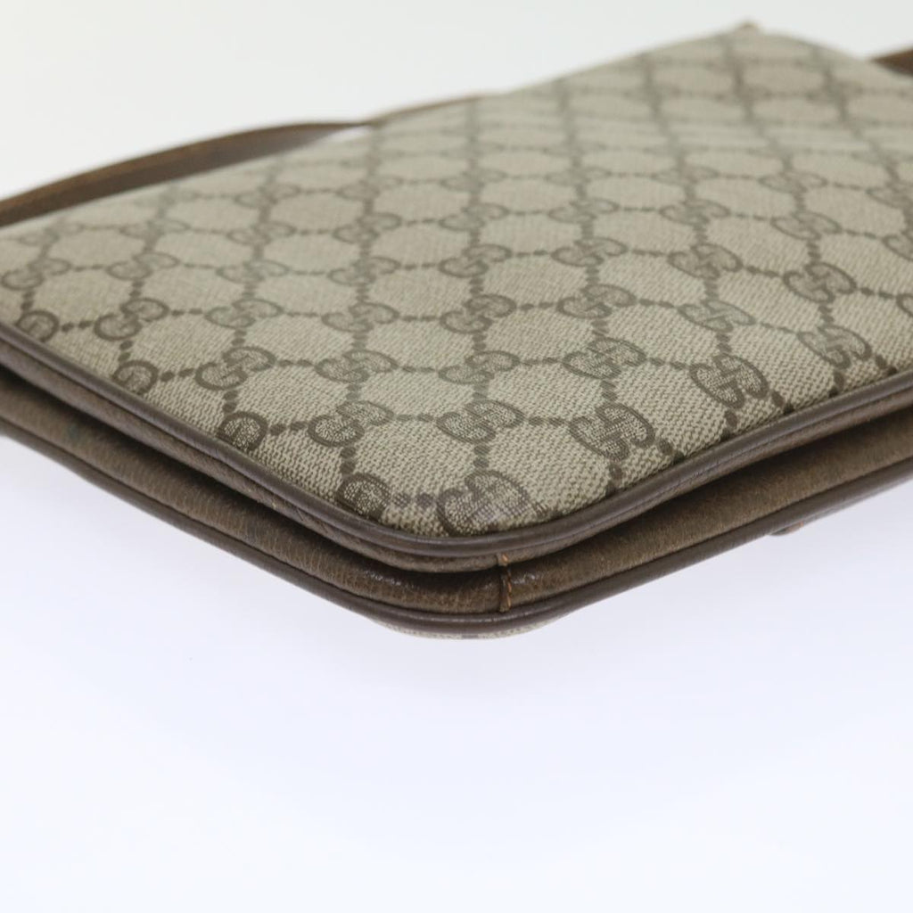 GUCCI GG Supreme Shoulder Bag PVC Leather Beige 58524