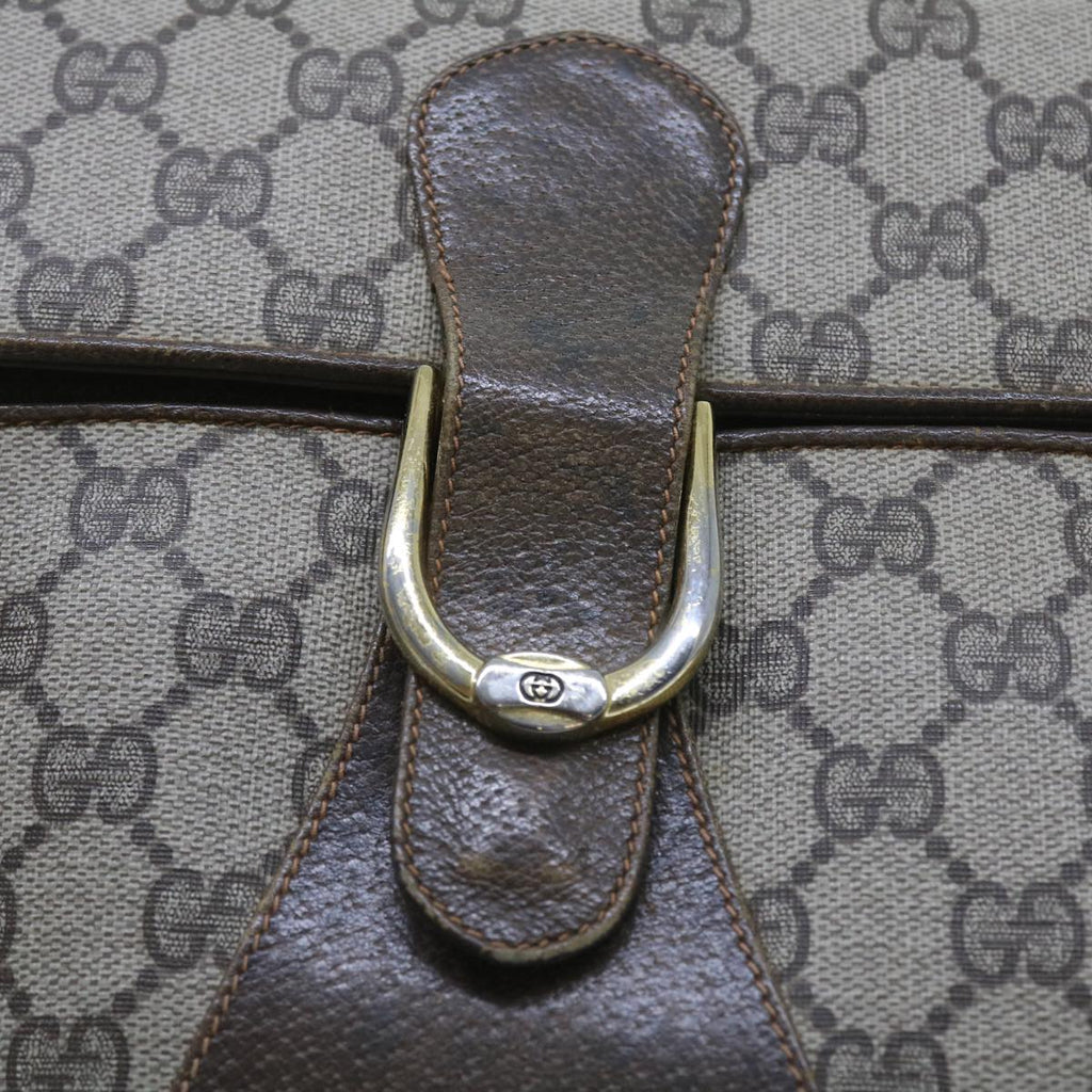 GUCCI GG Supreme Shoulder Bag PVC Leather Beige 58524
