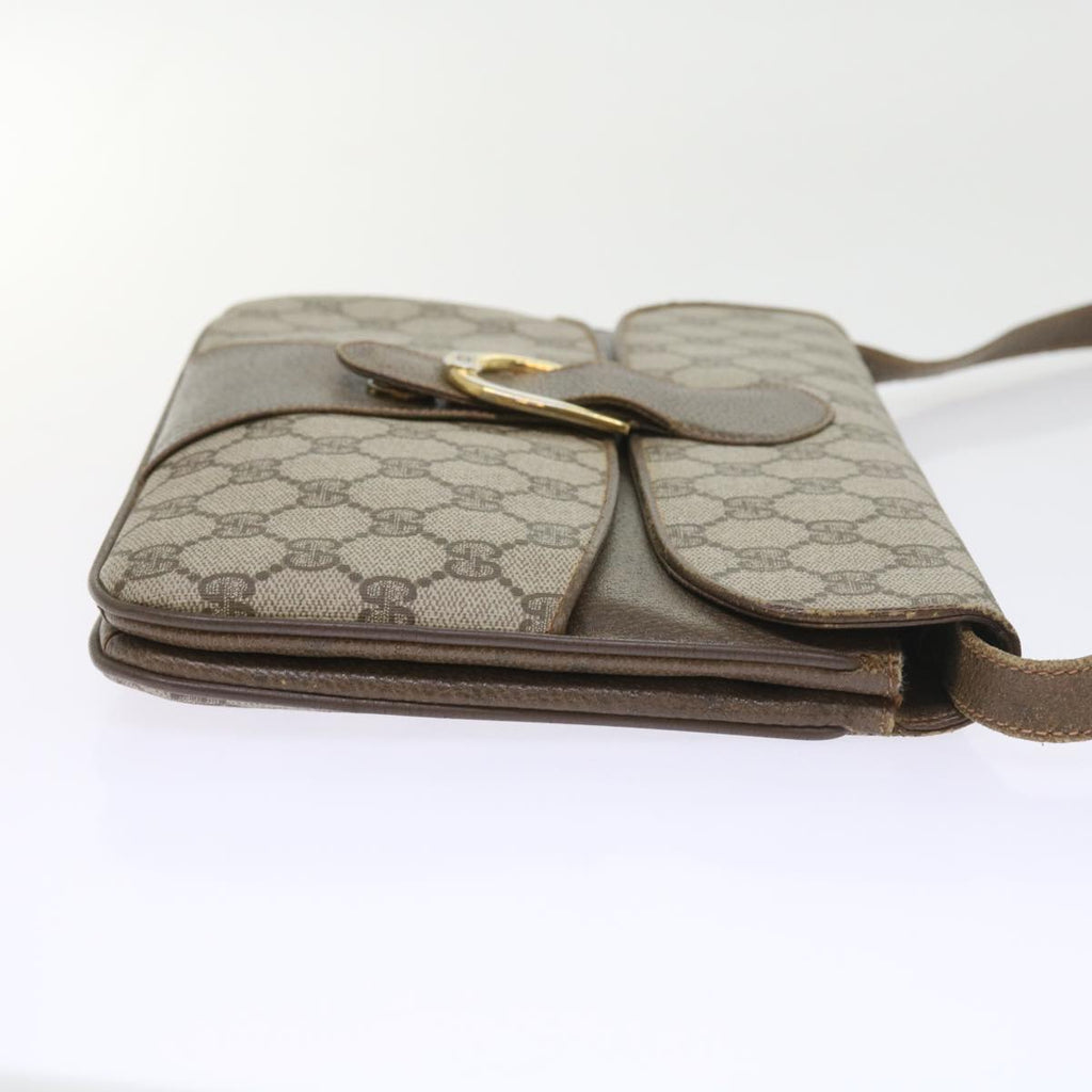 GUCCI GG Supreme Shoulder Bag PVC Leather Beige 58524