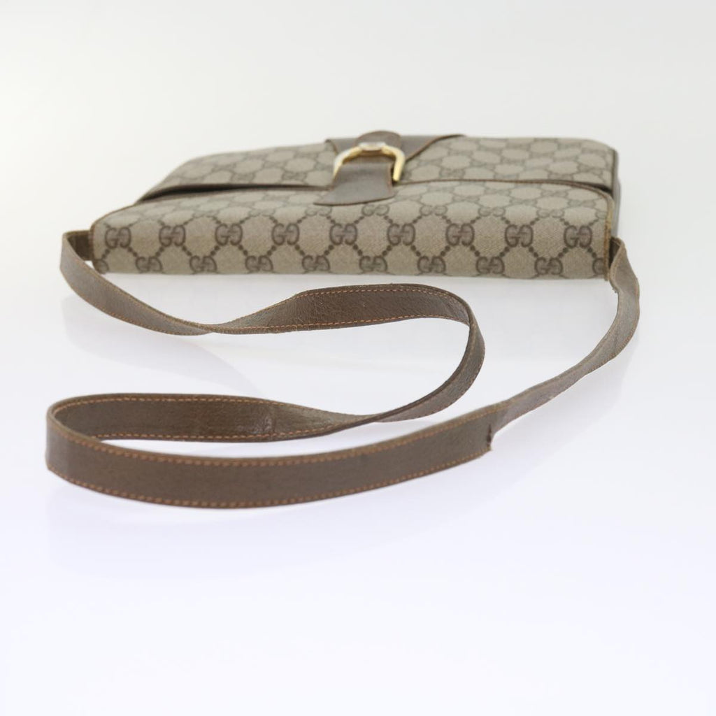 GUCCI GG Supreme Shoulder Bag PVC Leather Beige 58524