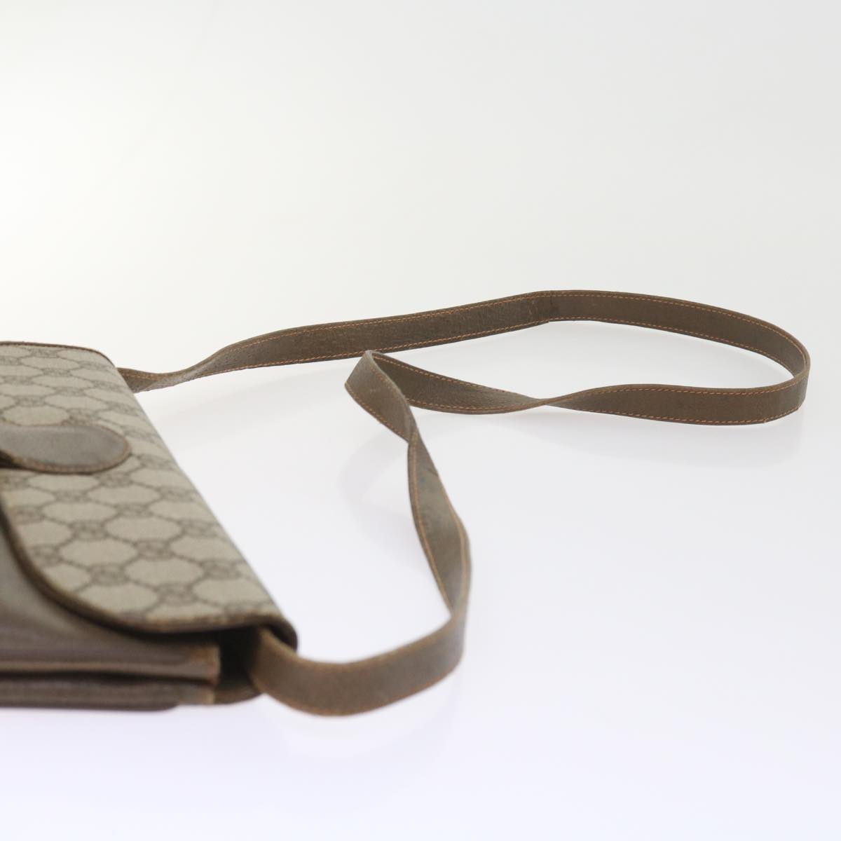 GUCCI GG Supreme Shoulder Bag PVC Leather Beige 58524