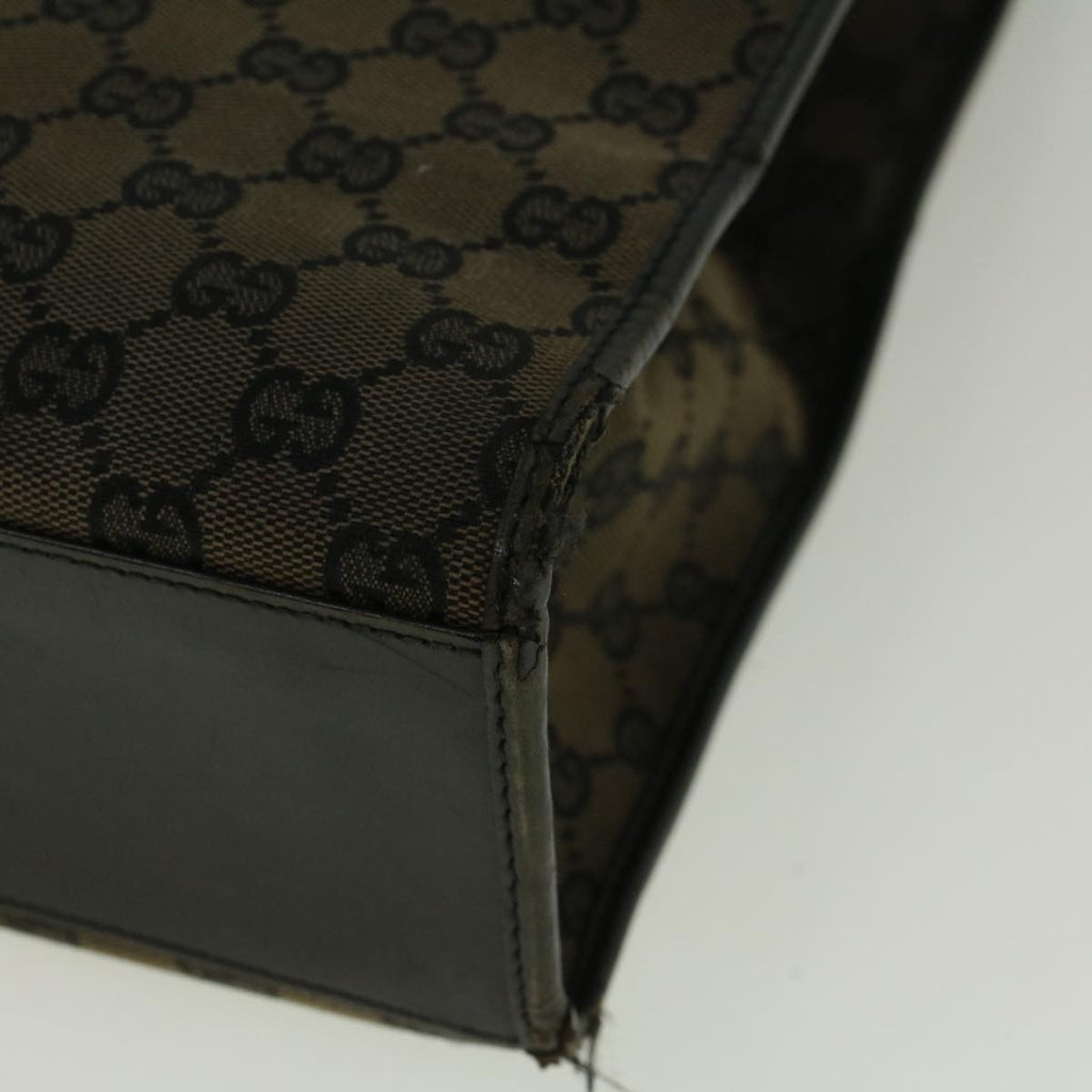 GUCCI GG Canvas Jackie Tote Bag Black Brown 002 1064 3444 58541