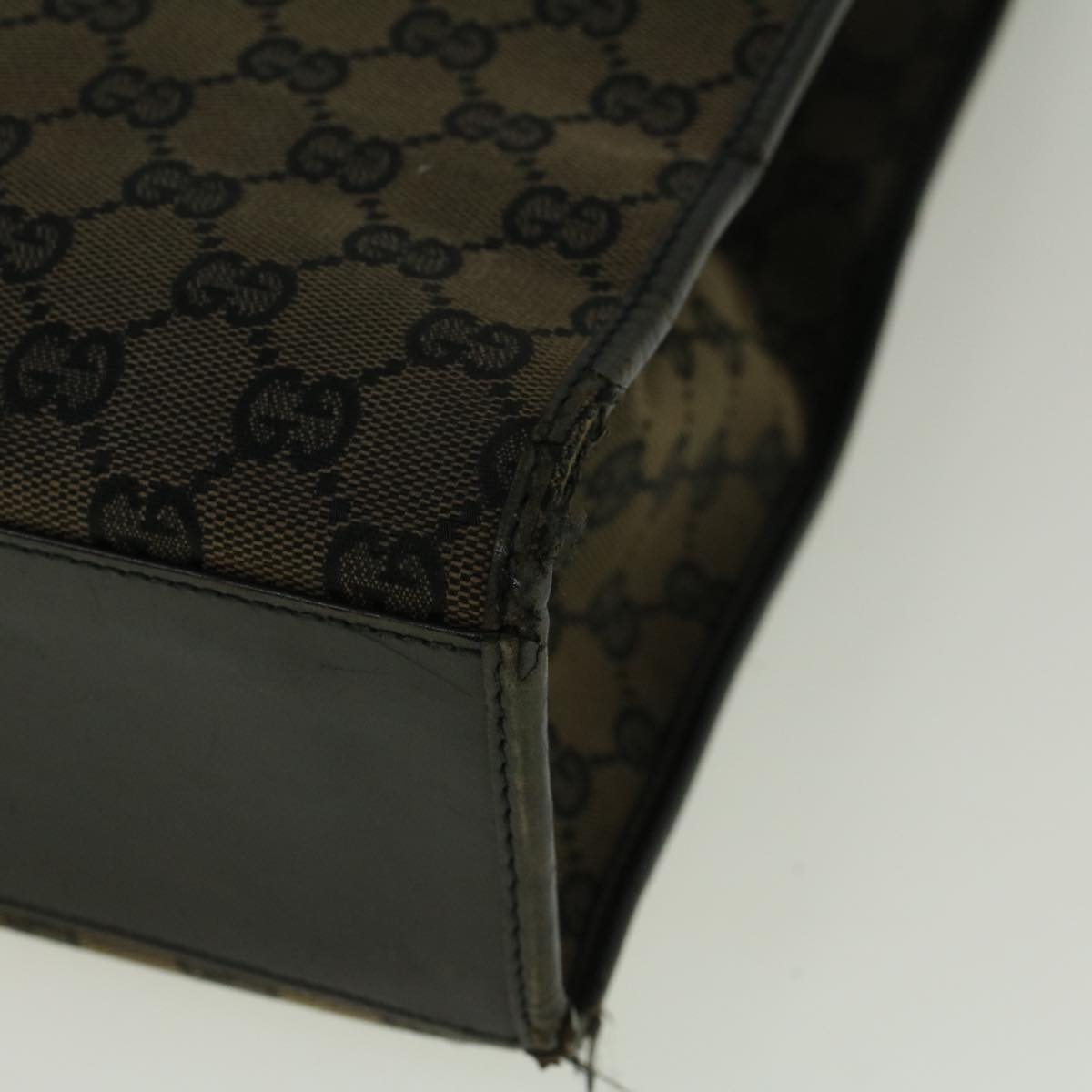GUCCI GG Canvas Jackie Tote Bag Black Brown 002 1064 3444 58541