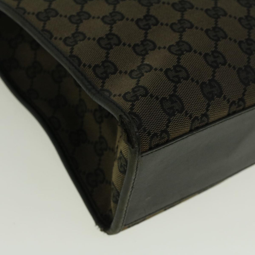GUCCI GG Canvas Jackie Tote Bag Black Brown 002 1064 3444 58541