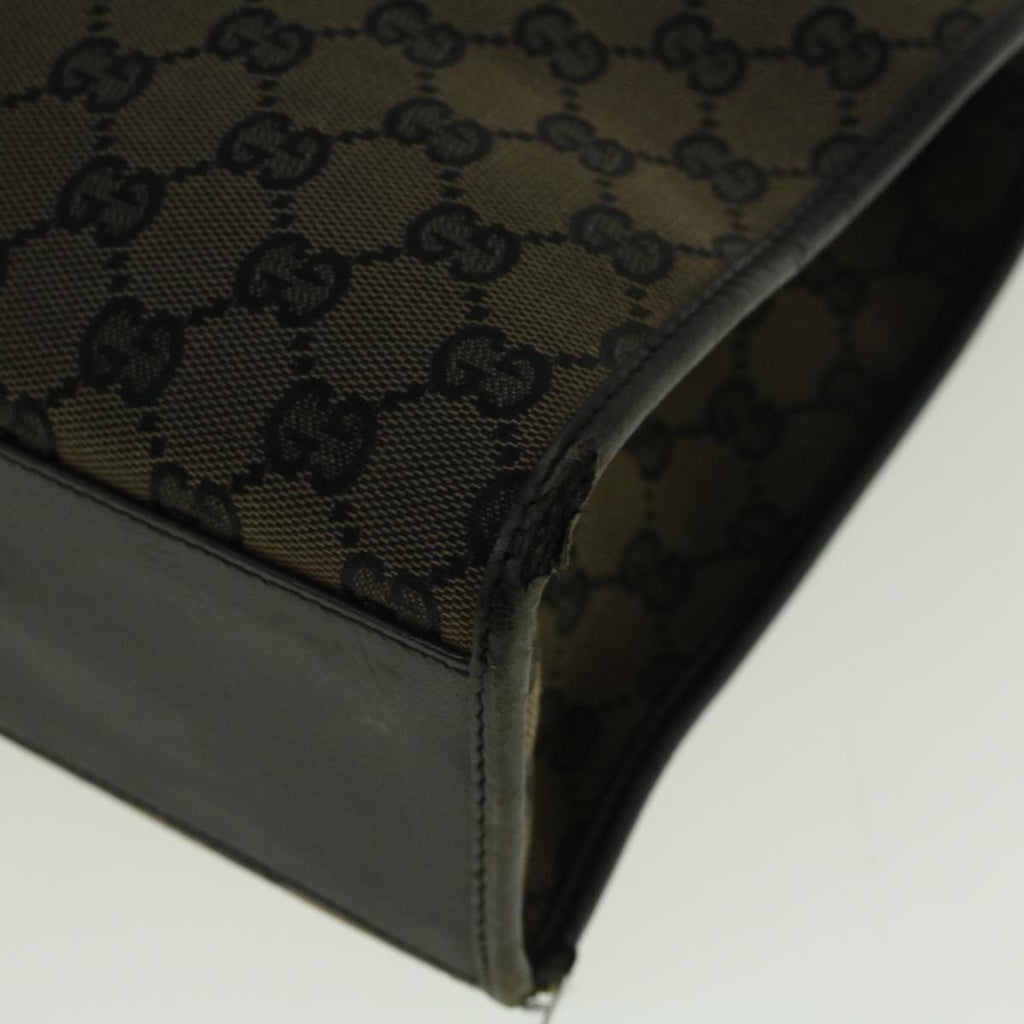 GUCCI GG Canvas Jackie Tote Bag Black Brown 002 1064 3444 58541