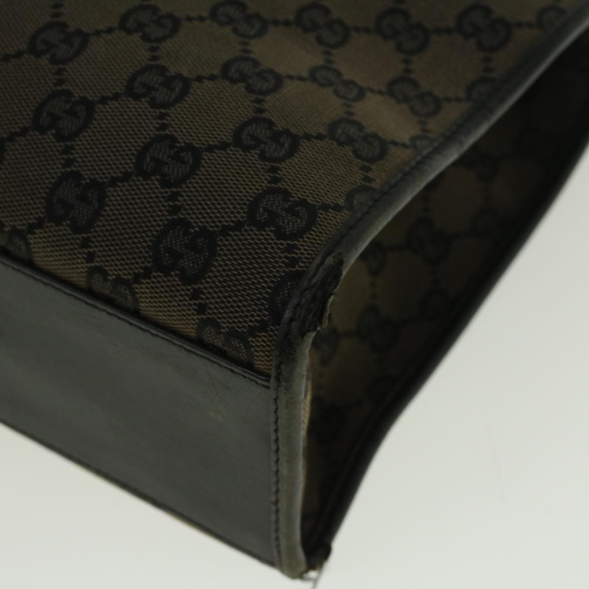 GUCCI GG Canvas Jackie Tote Bag Black Brown 002 1064 3444 58541