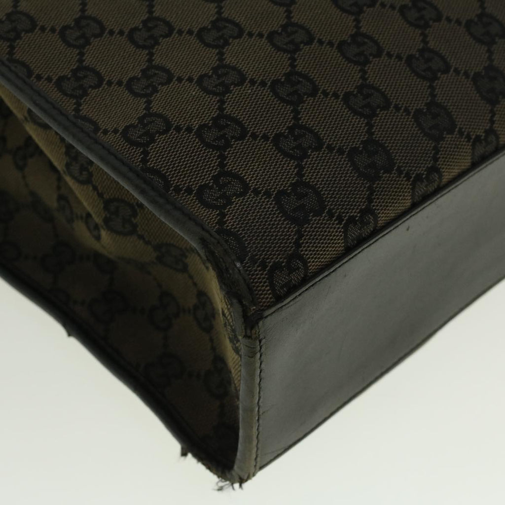 GUCCI GG Canvas Jackie Tote Bag Black Brown 002 1064 3444 58541