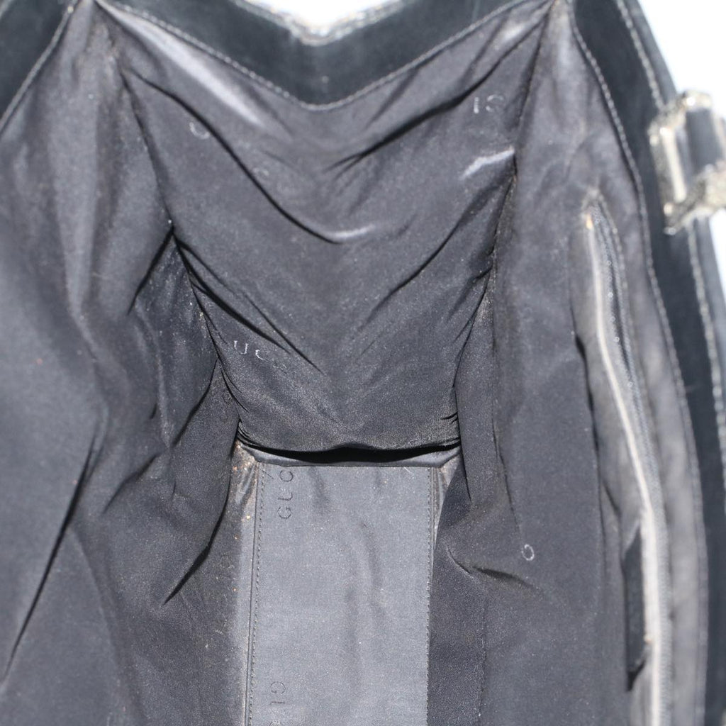 GUCCI GG Canvas Jackie Tote Bag Black Brown 002 1064 3444 58541