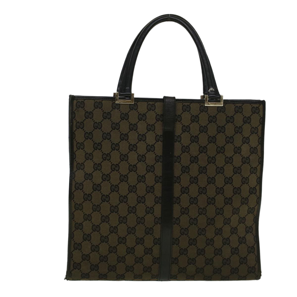 GUCCI GG Canvas Jackie Tote Bag Black Brown 002 1064 3444 58541