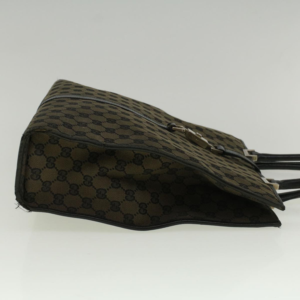 GUCCI GG Canvas Jackie Tote Bag Black Brown 002 1064 3444 58541