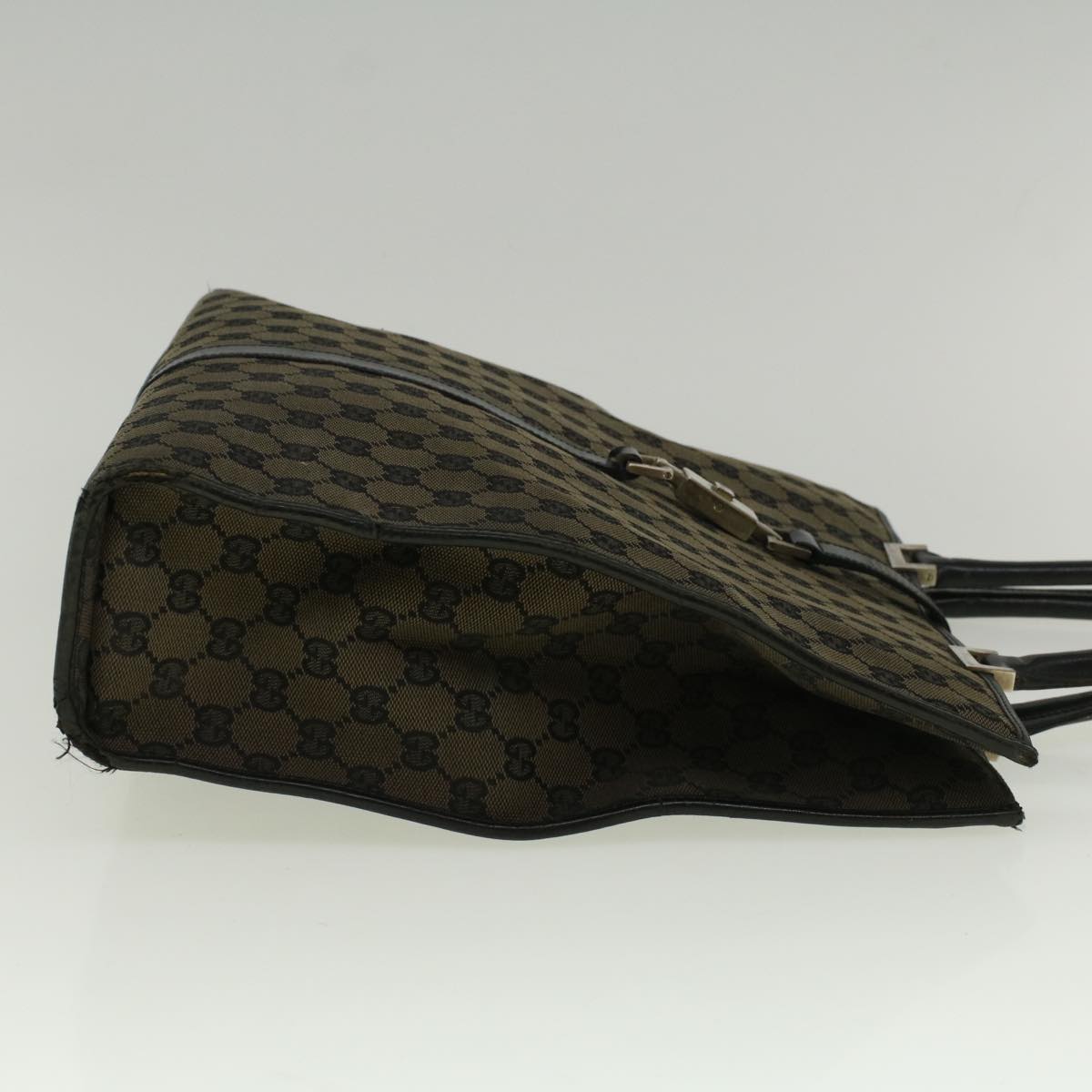 GUCCI GG Canvas Jackie Tote Bag Black Brown 002 1064 3444 58541