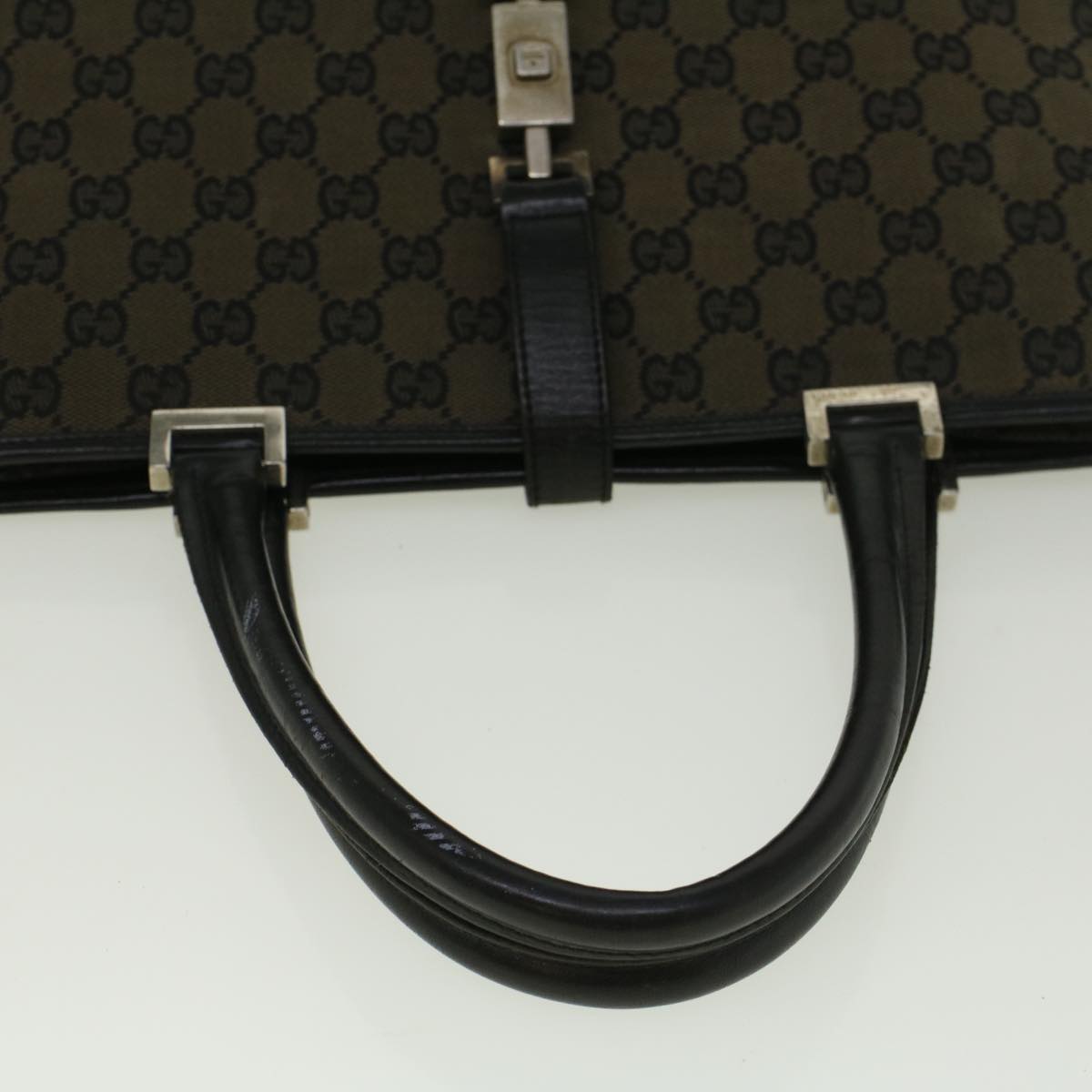 GUCCI GG Canvas Jackie Tote Bag Black Brown 002 1064 3444 58541