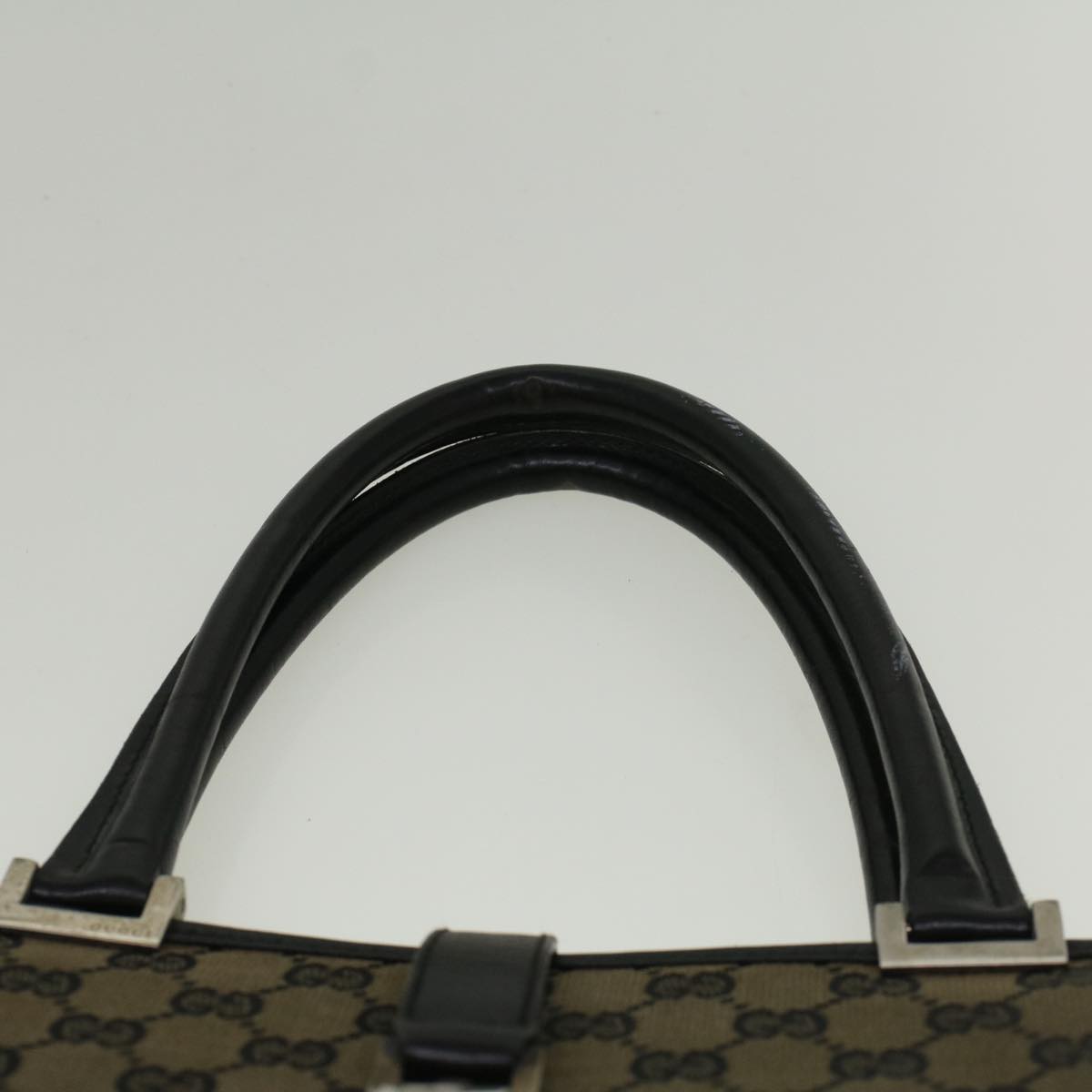 GUCCI GG Canvas Jackie Tote Bag Black Brown 002 1064 3444 58541