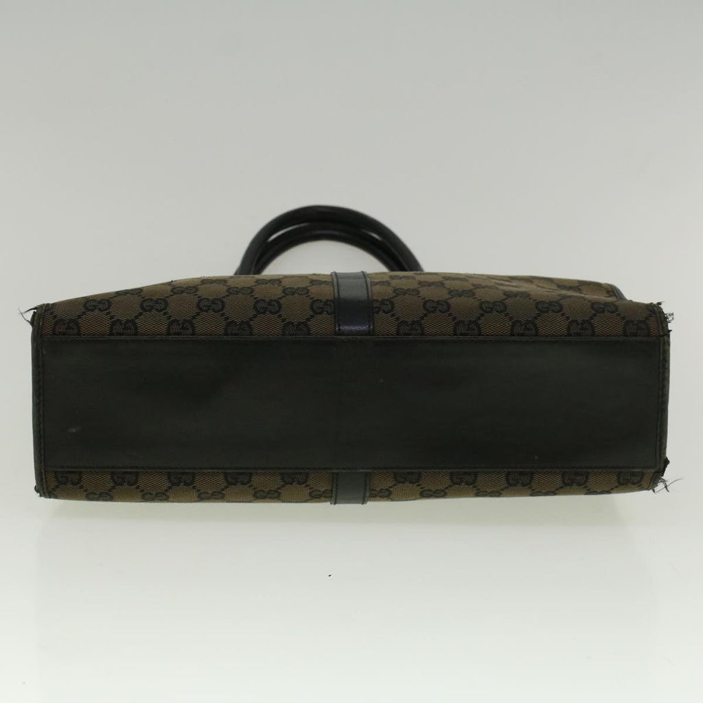 GUCCI GG Canvas Jackie Tote Bag Black Brown 002 1064 3444 58541