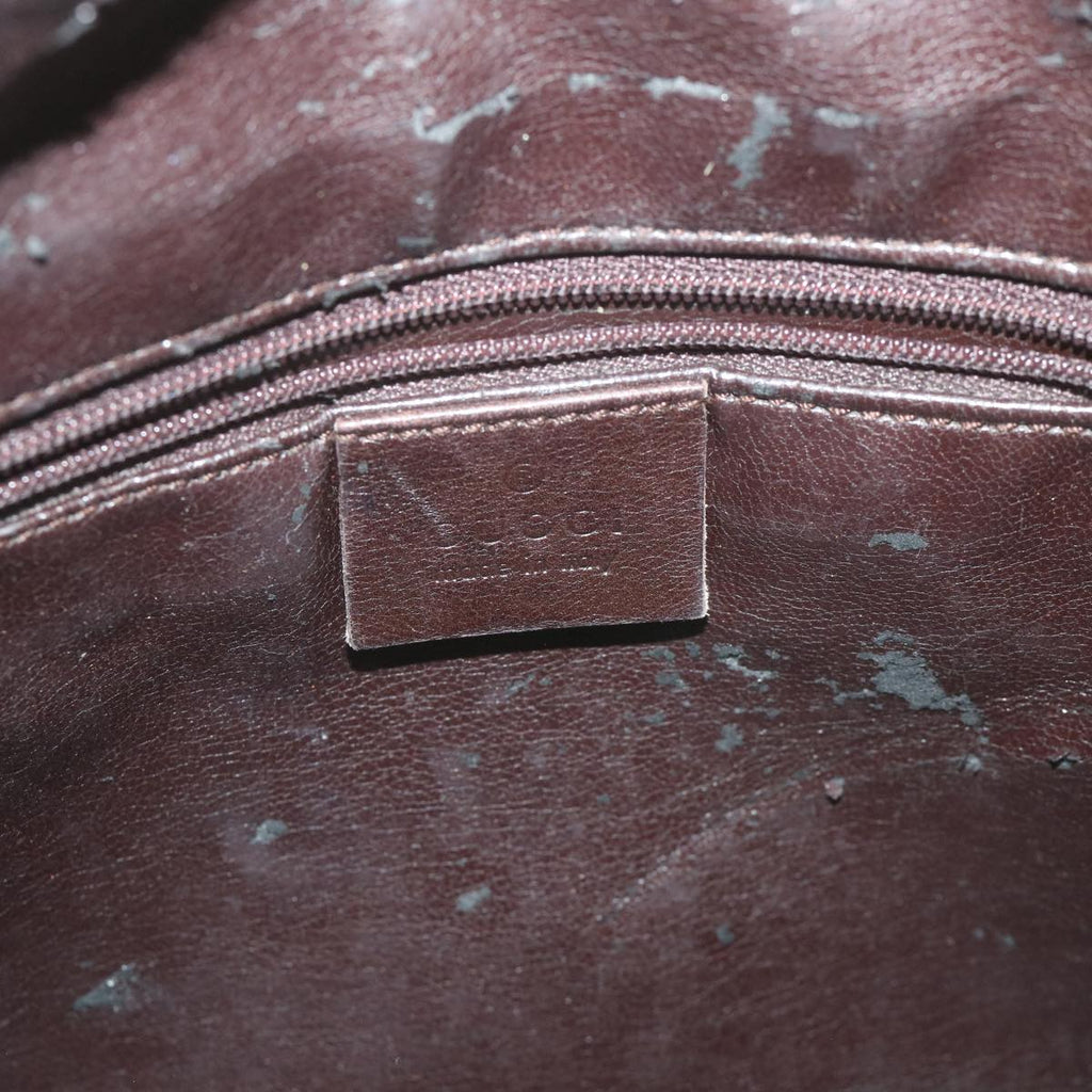 GUCCI Bamboo Shoulder Bag Leather 2way Brown 001 1638 2123 58573