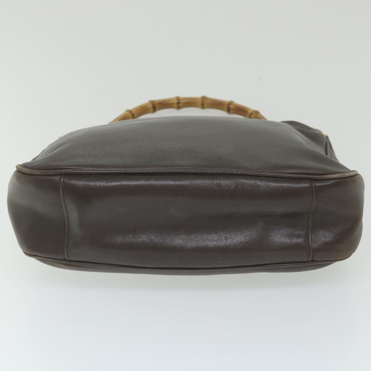 GUCCI Bamboo Shoulder Bag Leather 2way Brown 001 1638 2123 58573
