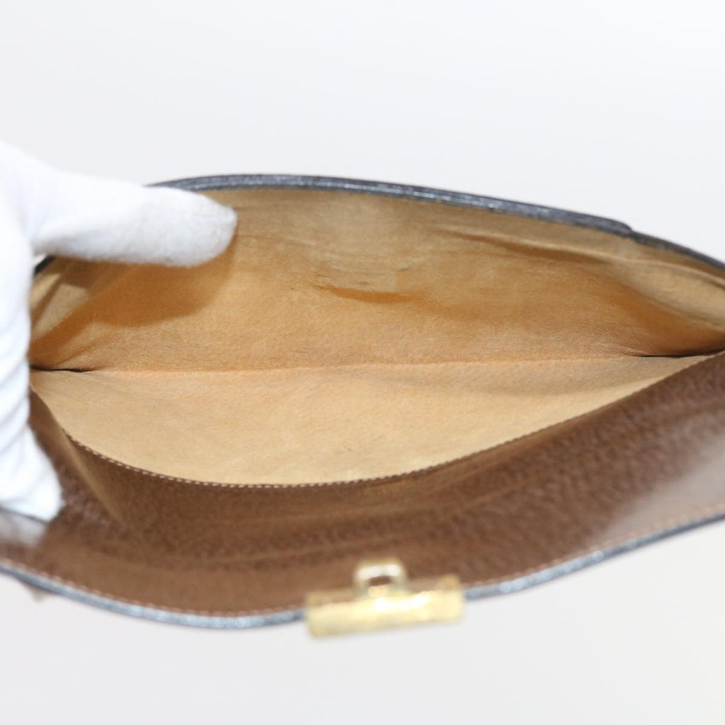 GUCCI Clutch Bag Leather Brown 58574