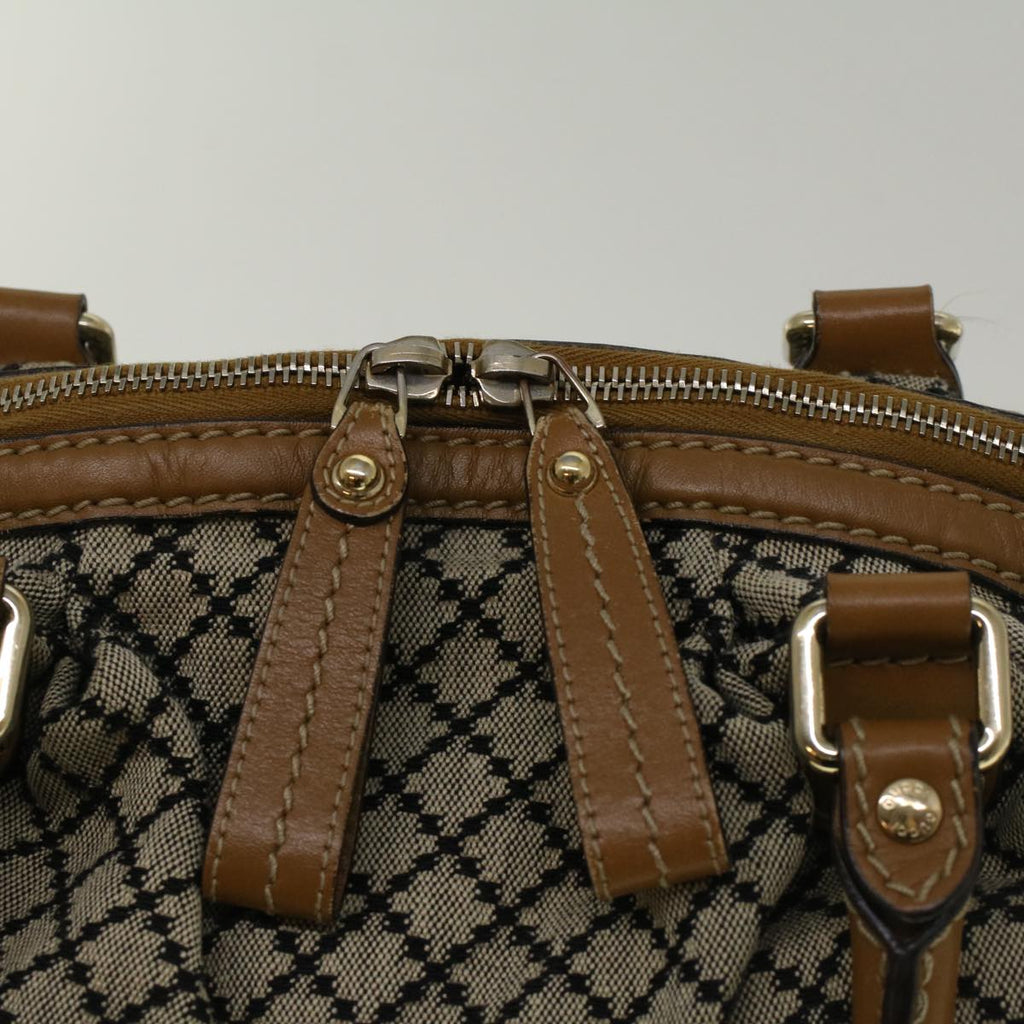 GUCCI Shoulder Bag Canvas 2way Beige Brown 223974 58602
