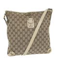 GUCCI GG Canvas Shoulder Bag Beige White 13126 58612